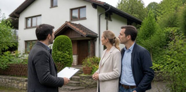 Kopers bekijken een woning in Duitsland met een checklist