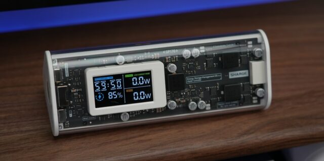 A circuit board with a display screen